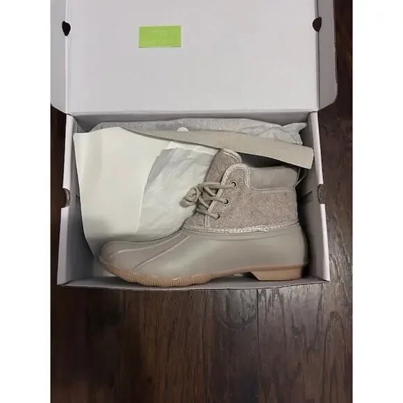 Gypsy Jazz Women's‎ Duck Boots size 8 New Ankle Booties Lace Up Quilted Design - Picture 3 of 5